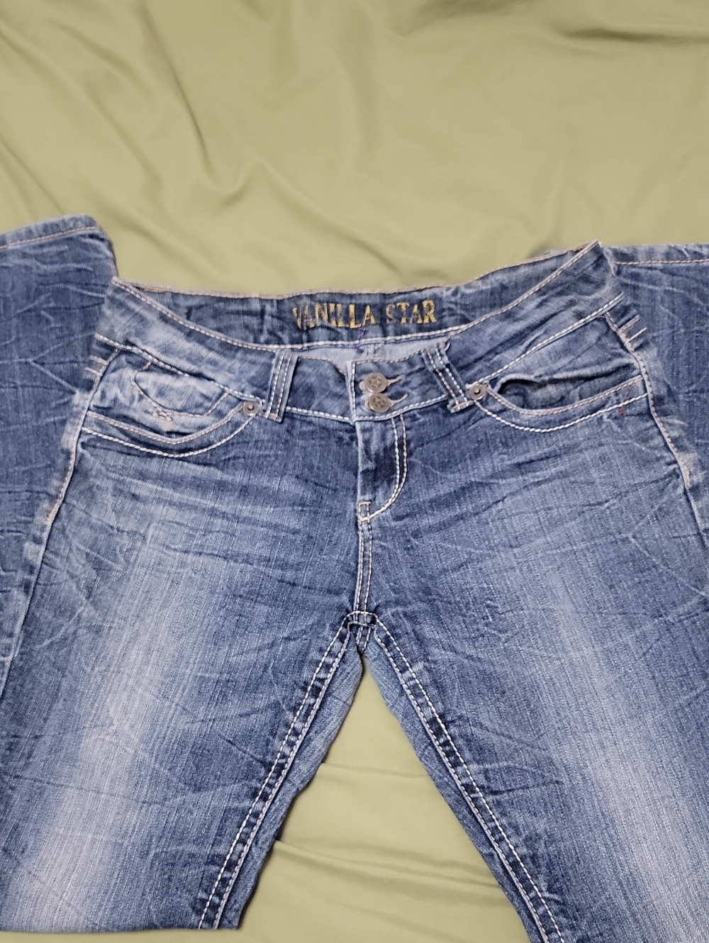 Vanilla Star Women's Faded Blue Jeans